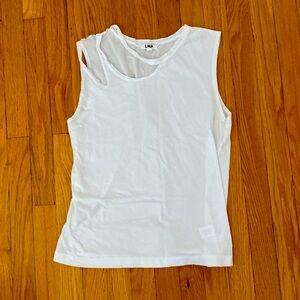LNA white tank top